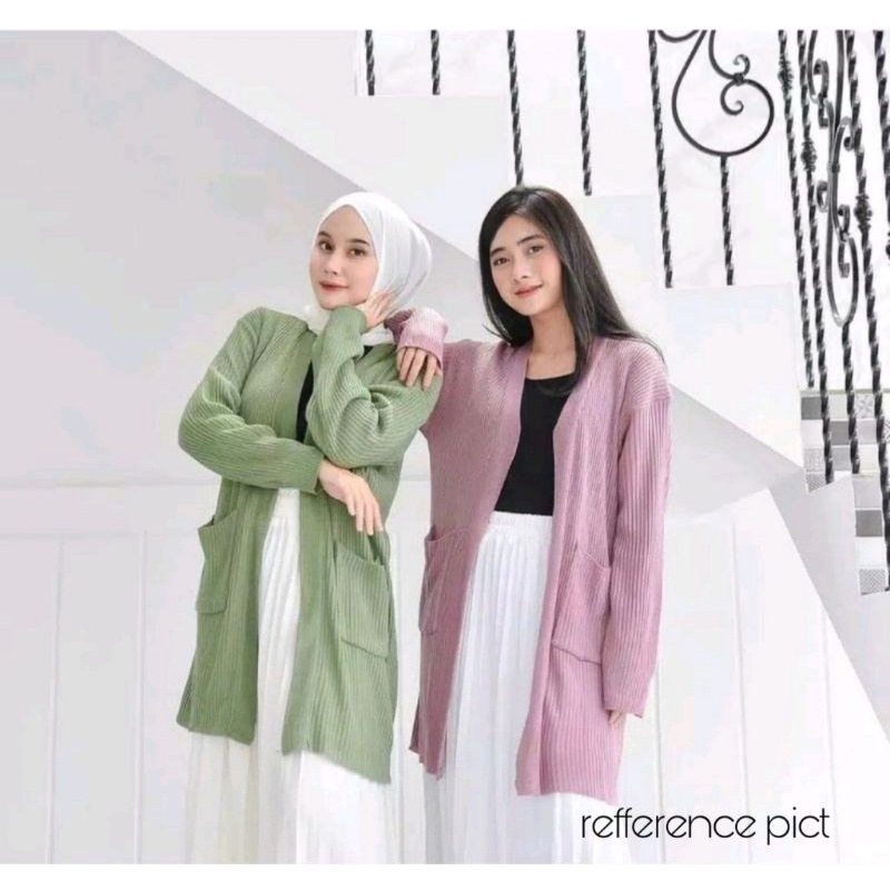 long cardigan premium | belle cardigan panjang
