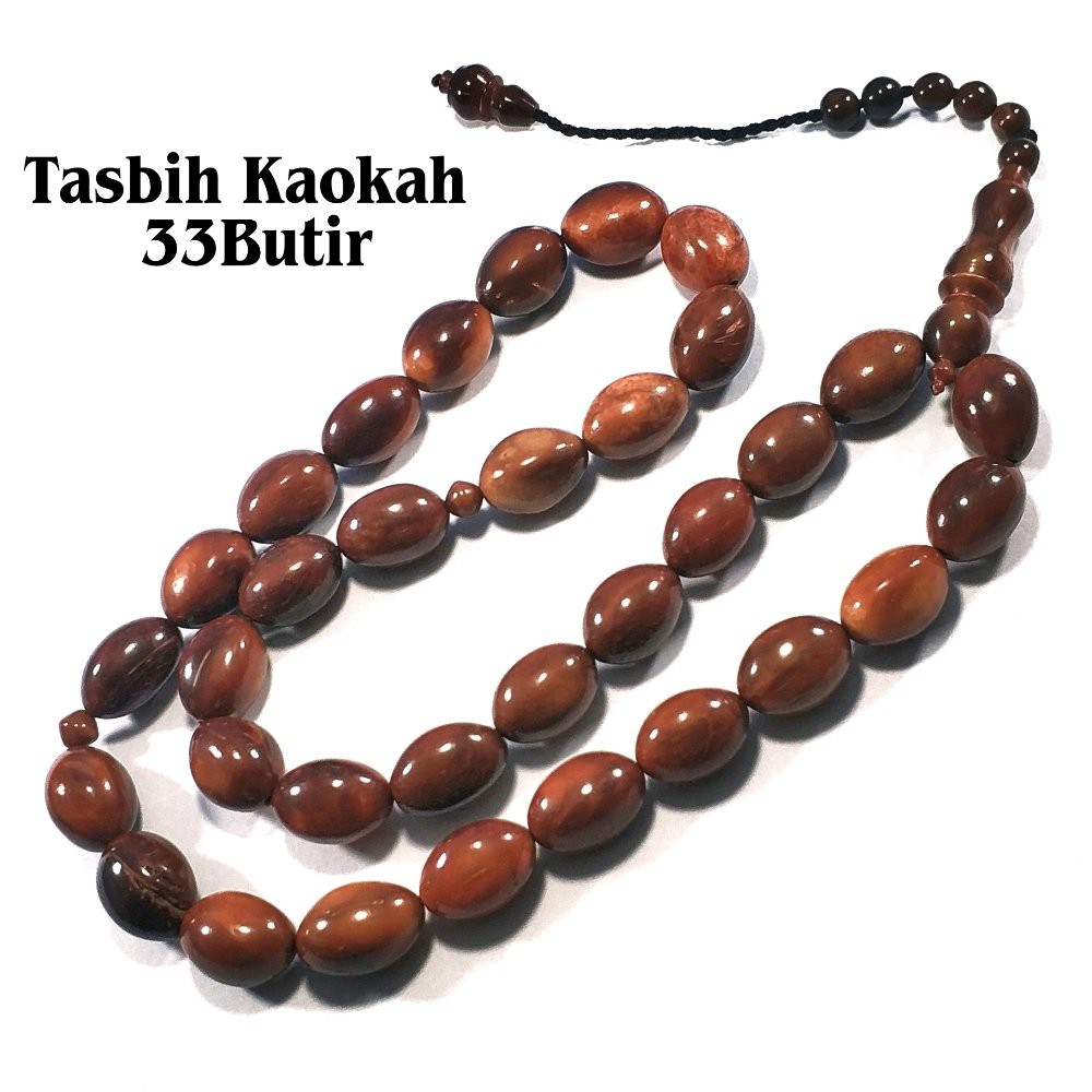 TASBIH KAYU ASLI KAOKAH KAUKAH KOKKA KAOKA KOKAH ASLI ISTANBUL TURKI 33BUTIR DIJAMIN ASLI