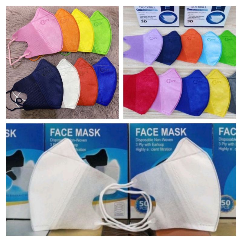 masker duckbill warna dewasa isi 50pcs