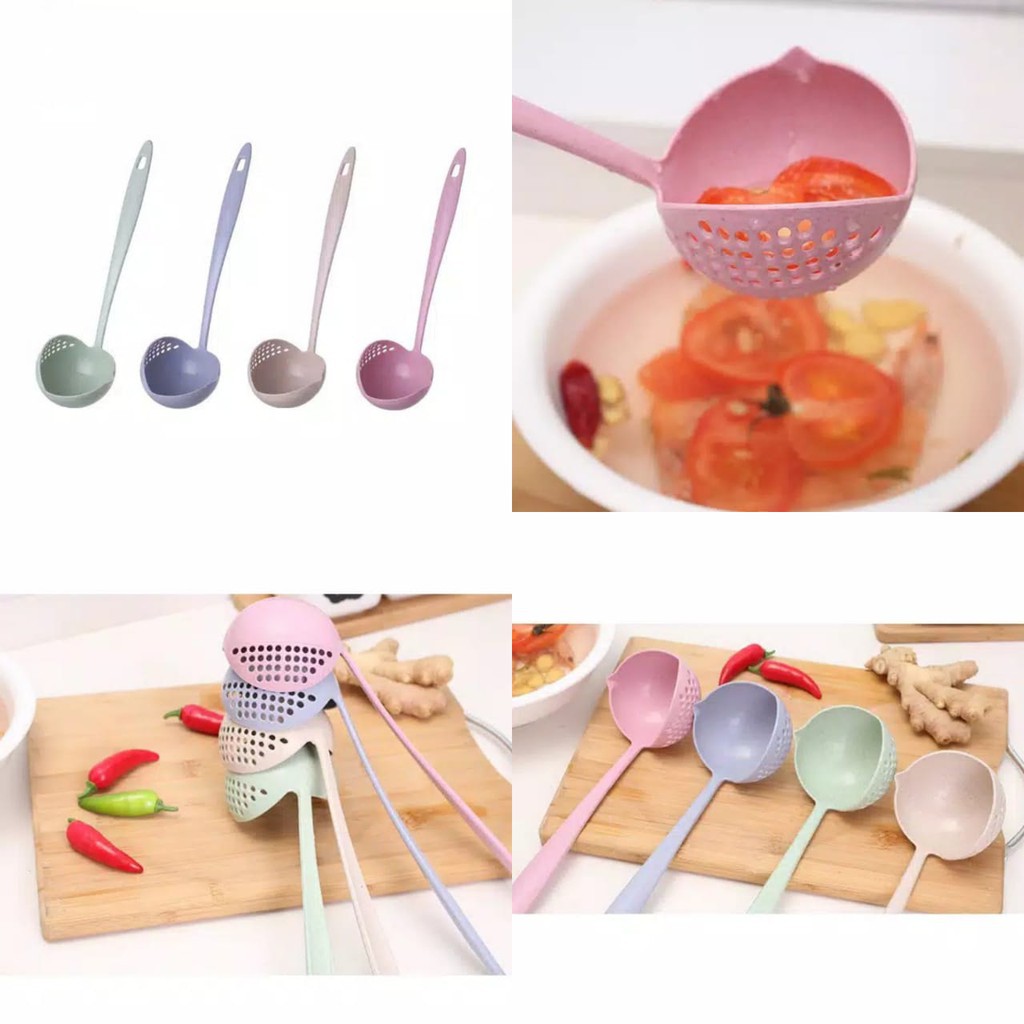 [ ABJ ] Centong Sayur Sup Saringan 2 in 1