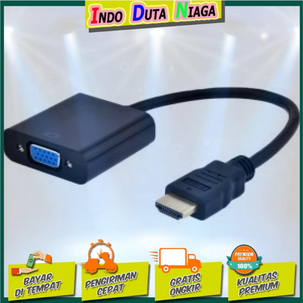 IDN TECH - Taffware Kabel Adapter HDMI ke VGA Female - HD008