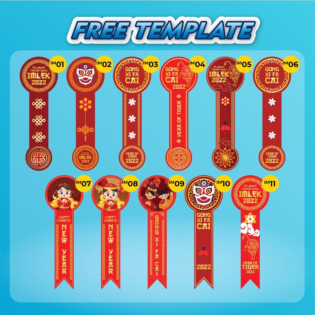 

Stiker Segel/Label Makanan Custom Kemasan Tema Imlek - FREE TEMPLATE