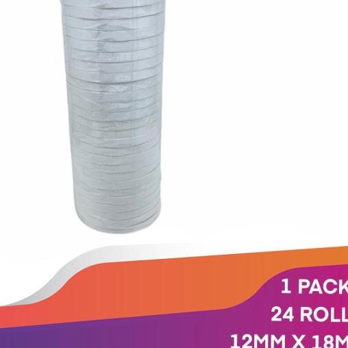 

☛ DOUBLE TAPE 12MM x 18 METER DOUBLETAPE KERTAS PUTIH SAZANAMI ISI 24ROL ←
