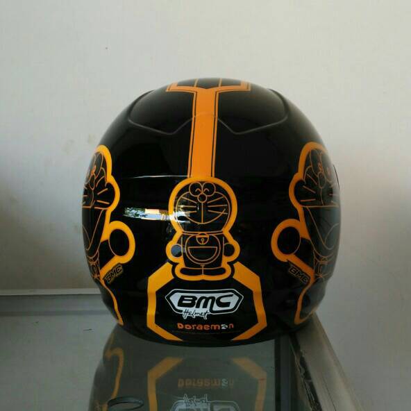 Grosir helm BMC Milan doraemon retro oranye Limited