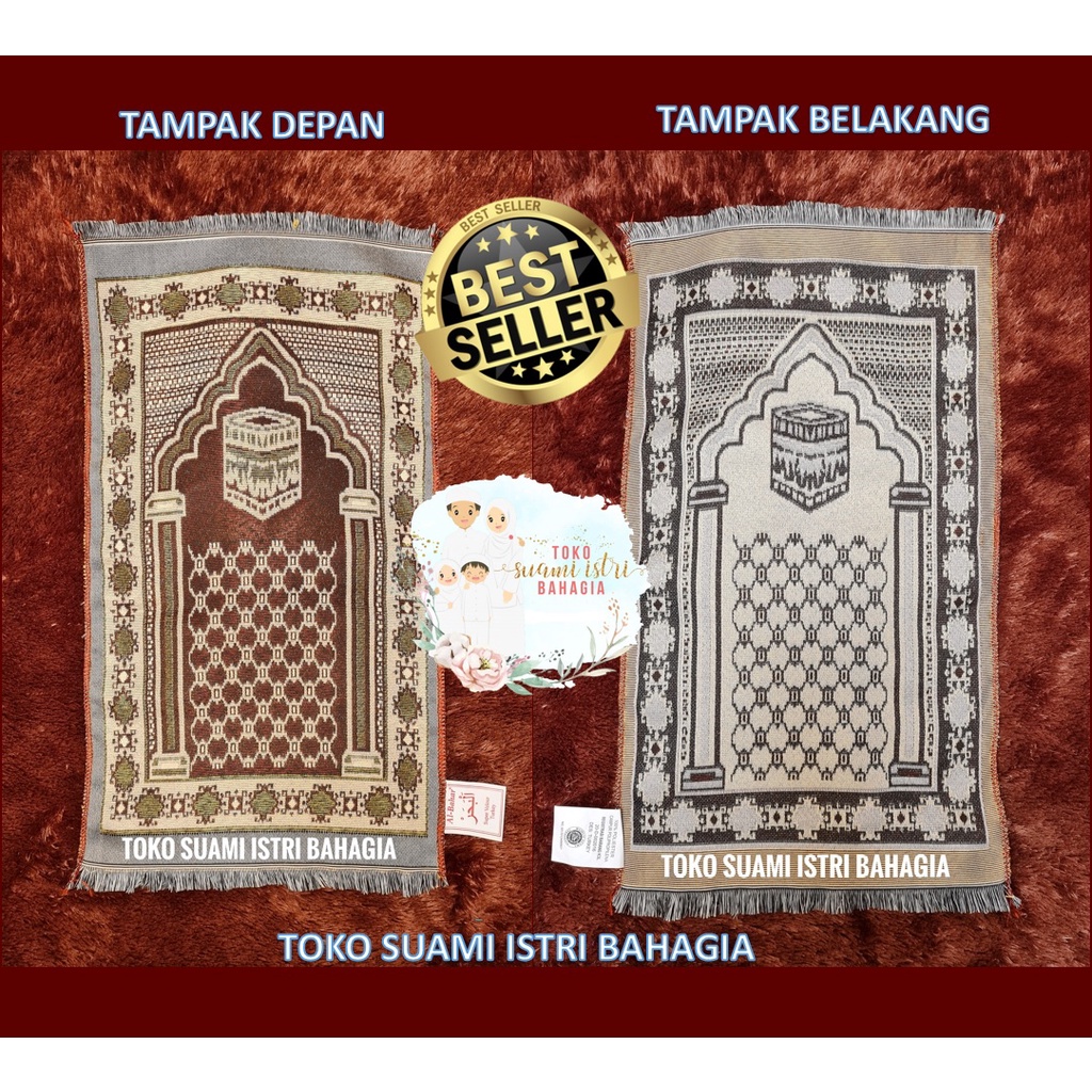 Sajadah AL Bahar ALBahar 35 x 60 Cm Turki Travel Murah Alydrus Lipat Tipis Kepala MukaAnak Dewasa