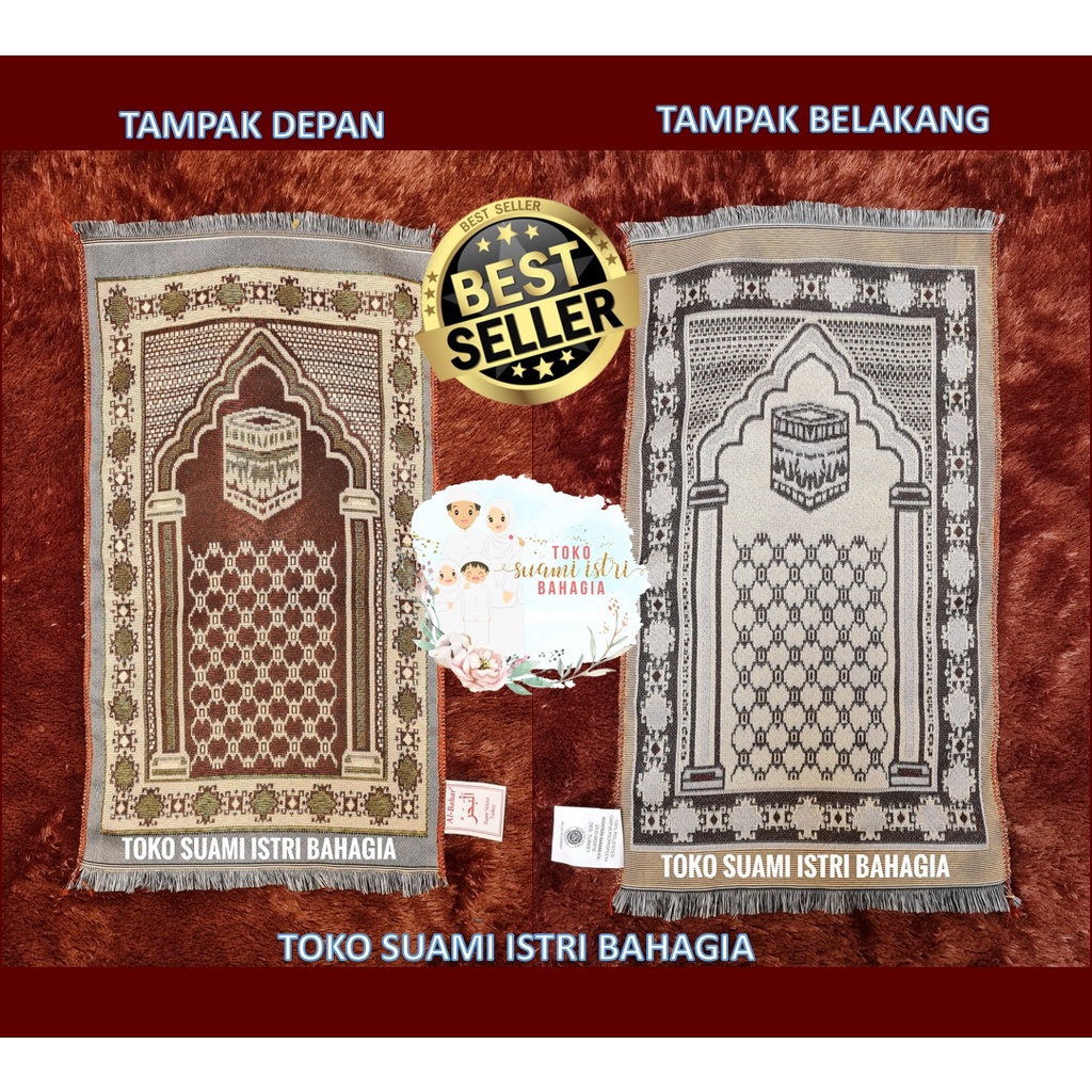 Sajadah AL Bahar ALBahar / ALShamia 35 x 60 Cm Turki Travel Haji Souvenir Pernikahan Murah Alydrus Lipat Tipis Kepala Muka Mini Anak Dewasa Costa Rayon Al Namaz Alnamaz Rajut Motif