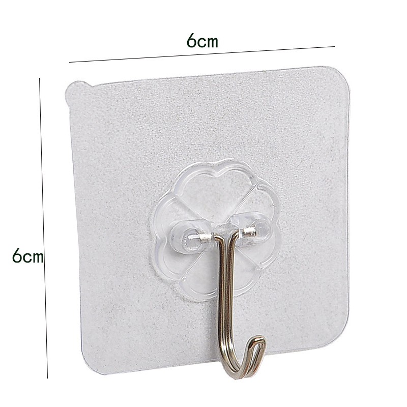 1 Pcs Gantungan Kait Suction Cup Dinding Perekat Vacuum Sucker Kamar Mandi Berat TransparanLoad Rak Stainless Steel Transparan