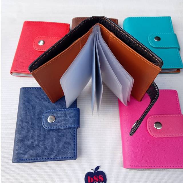 Card Holder Dompet Kartu 14 Slot 1 Slot Uang Premium Polos Series