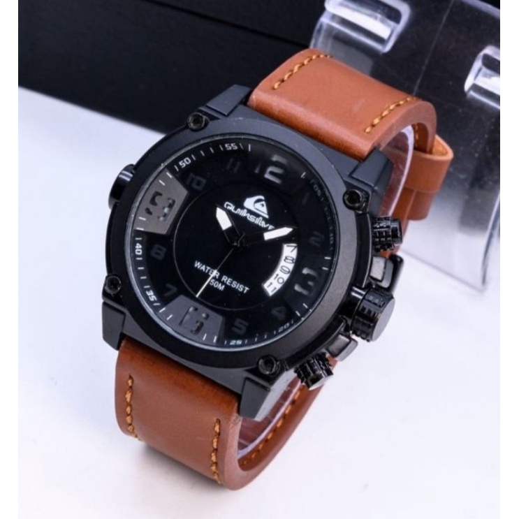 (COD)Jam Tangan Pria Sporty Quicksilver Day Date Aktif Strap Kulit 902