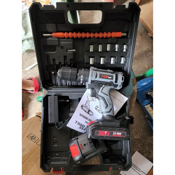 Bor Cordless JLD 36 Volt 2 Baterai