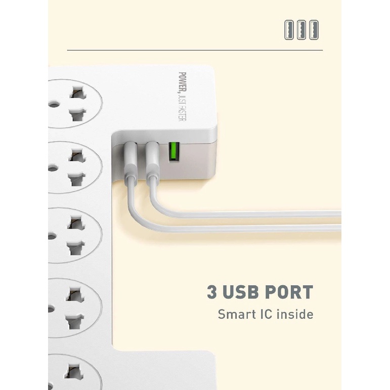 TERMINAL LDNIO SC5309 5 SOKET 3 USB MANAGEMENT BOX