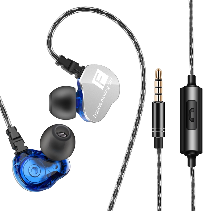 Qkz Ck9 Earphone In Ear Stereo Dengan Mic + Kabel Jack 3.5mm