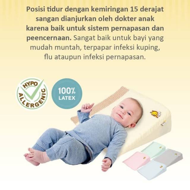 BABYBEE Sloped Pillow Bantal Anti Colic Anti Tersedak  Slope Pillow