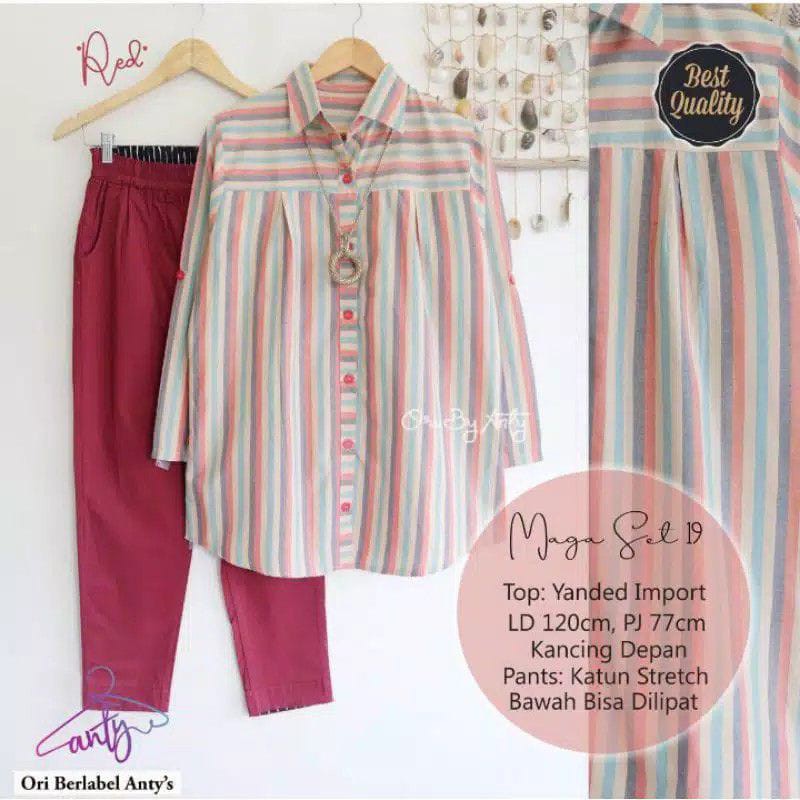 MUFASH - One Setelan Jumbo Katun LD 120 Maga set #19 by Anty fashion solo