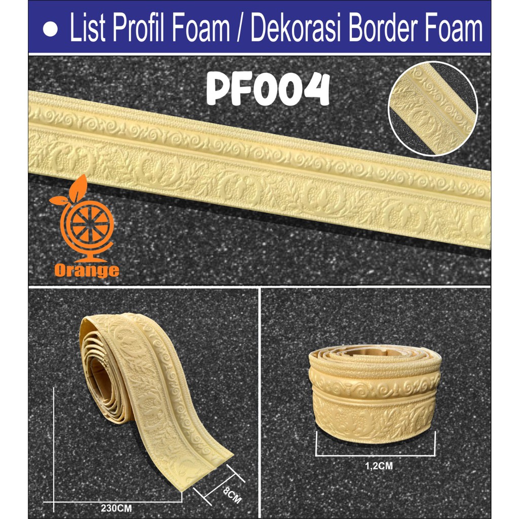 List Profil Foam Wallpaper 8Cm x 2,2 Meter Moulding Dekorasi Dinding Plafon Vintage Borders