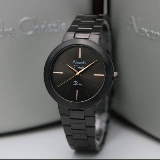 ALEXANDRE CHRISTIE AC 2838 FULL BLACK.ORIGINAL BERGARANSI RESMI 1TH.