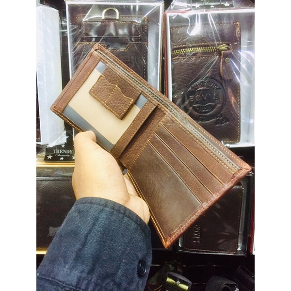 Dompet lipat biasa bahan kulit asli impor berkulitas (jenis kulit basah) model res depan #kulit #dompetkulit #dompetpria #dompetimpor #dompetkeren #dompetcowok