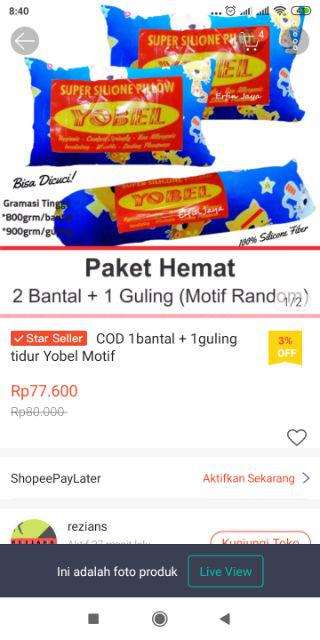 Set 1bantal 1guling Tidur Karakter Yobel