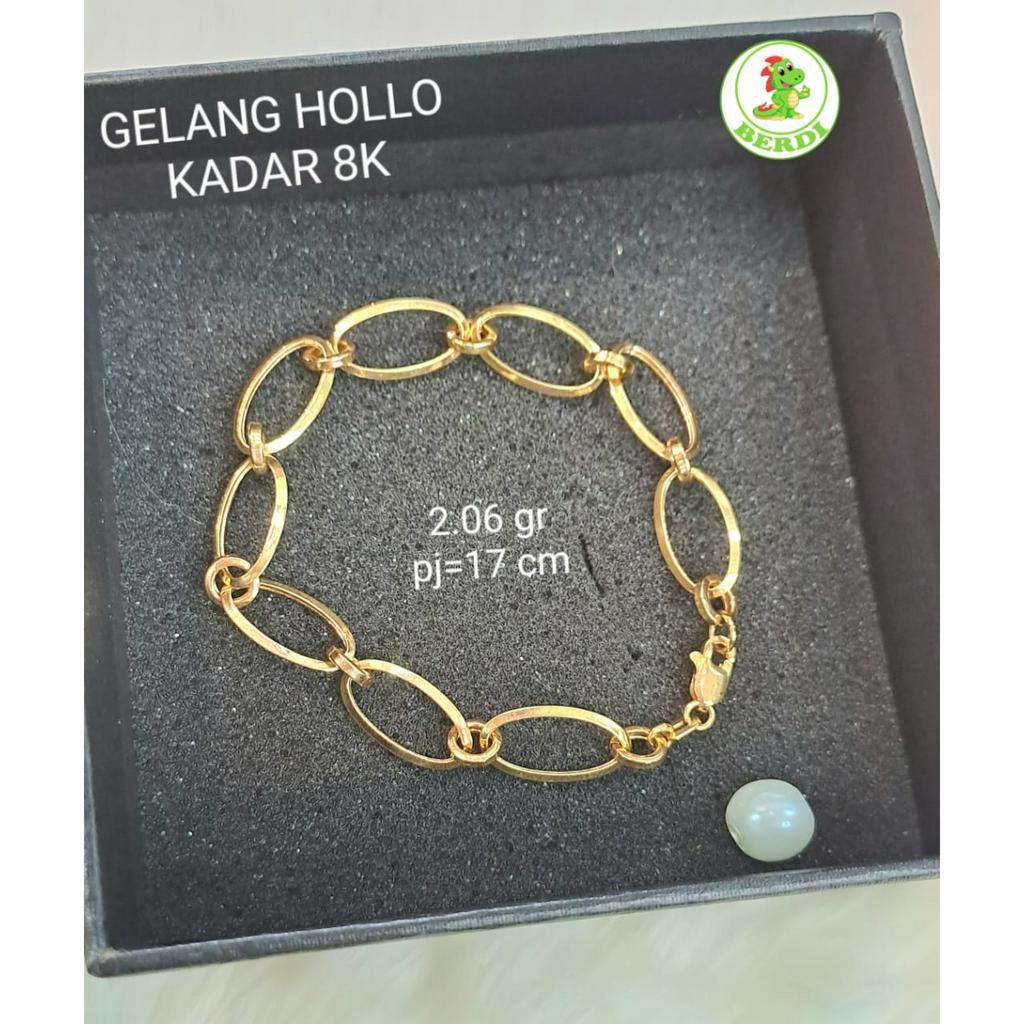 Gelang holo polos wanita dewasa kadar 375