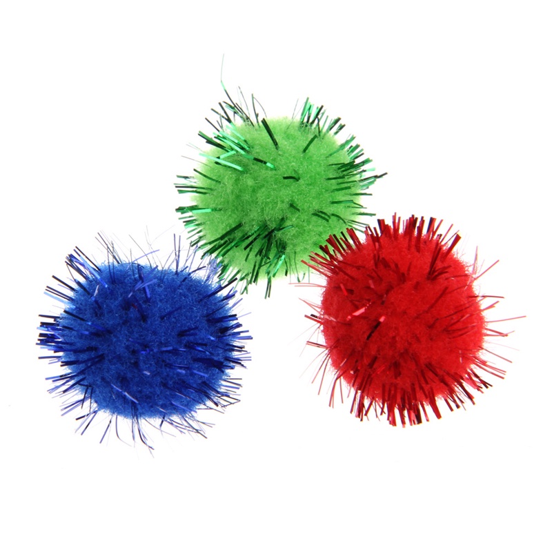 Mary 100Pcs Bola Tinsel Glitter Mini Sparkly Warna-Warni Pom Kecil Untuk Mainan