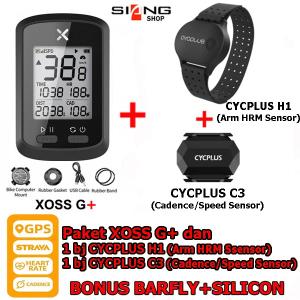 Paket XOSS G Plus dan CYCPLUS Armband + Cadence