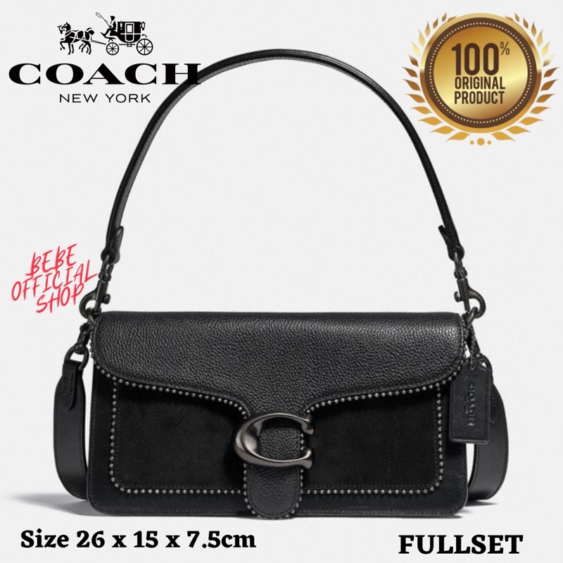 [ORIGINAL] Tas COACH Tabby Shoulder Bag Black with Bead Chain / Tas Wanita Coach Original
