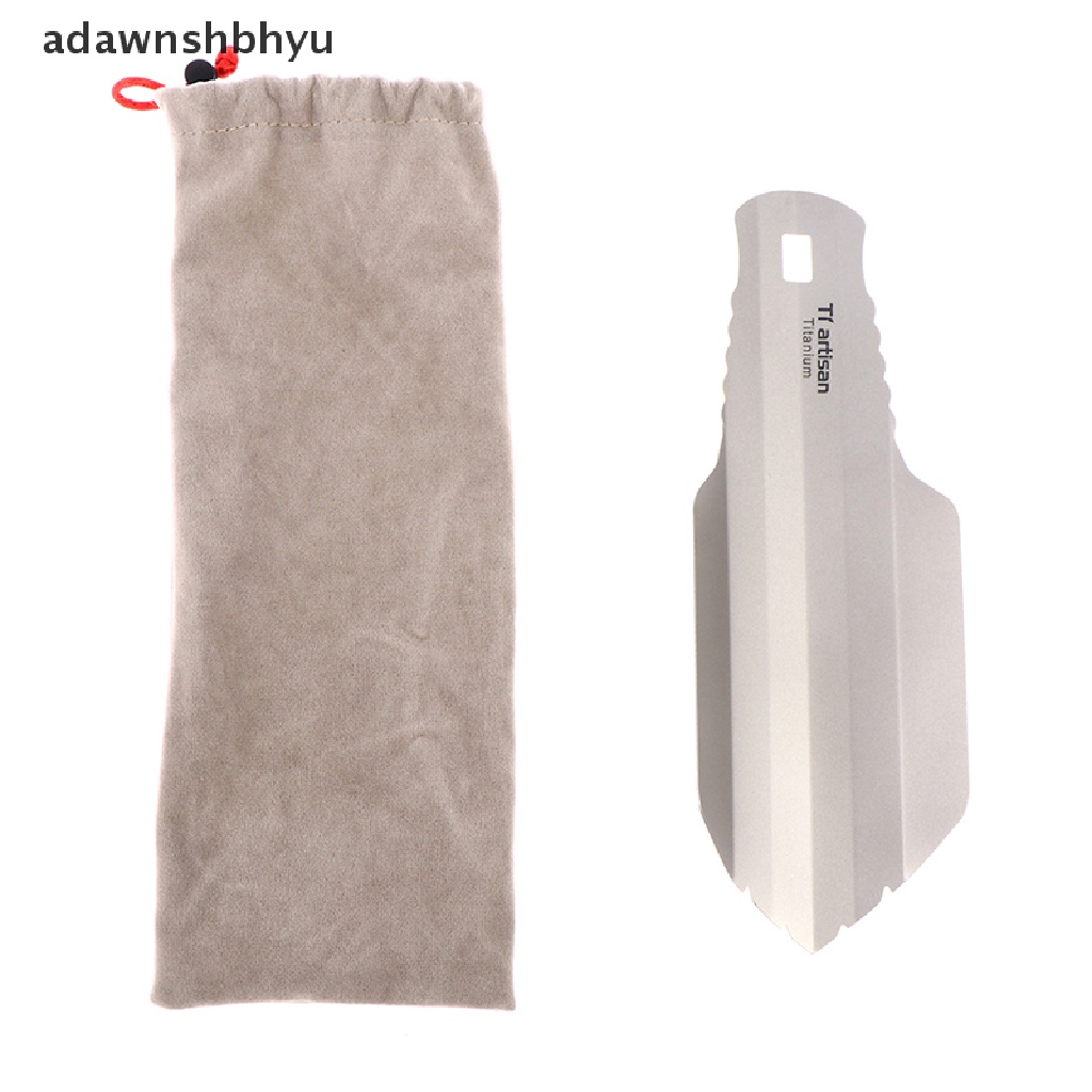 Adawnshbhyu Pure Titanium Ultralight Backpacking Potty Trowel Sekop Kotoran Kompak Luar Ruangan