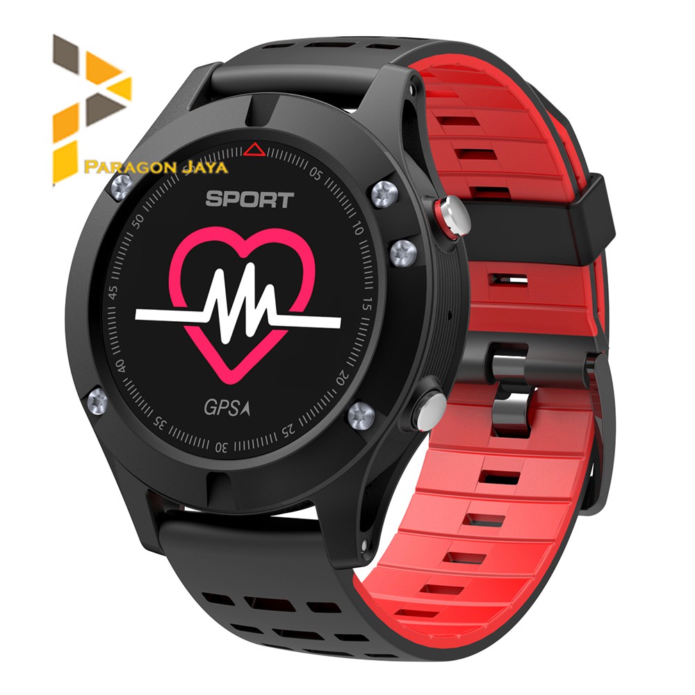 GPS Sport Smart Watch F5 - Smartwatch F5 like Suntoo Garmin Merah