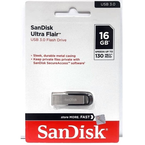 SANDISK FLASHDISK 16 GB ULTRA FLAIR CZ73 USB 3.0 UP TO 130MB/S - 16GB