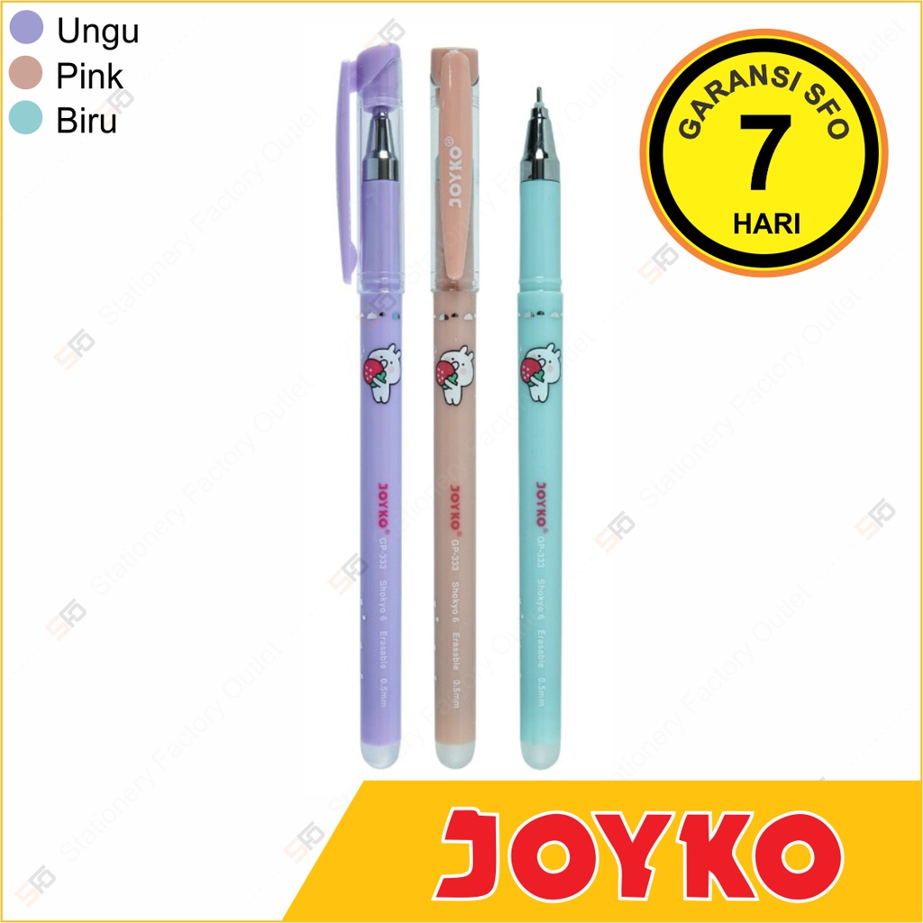 

Pen Gel Erasable Joyko GP 333 - Shokyo 6 Bisa Dihapus
