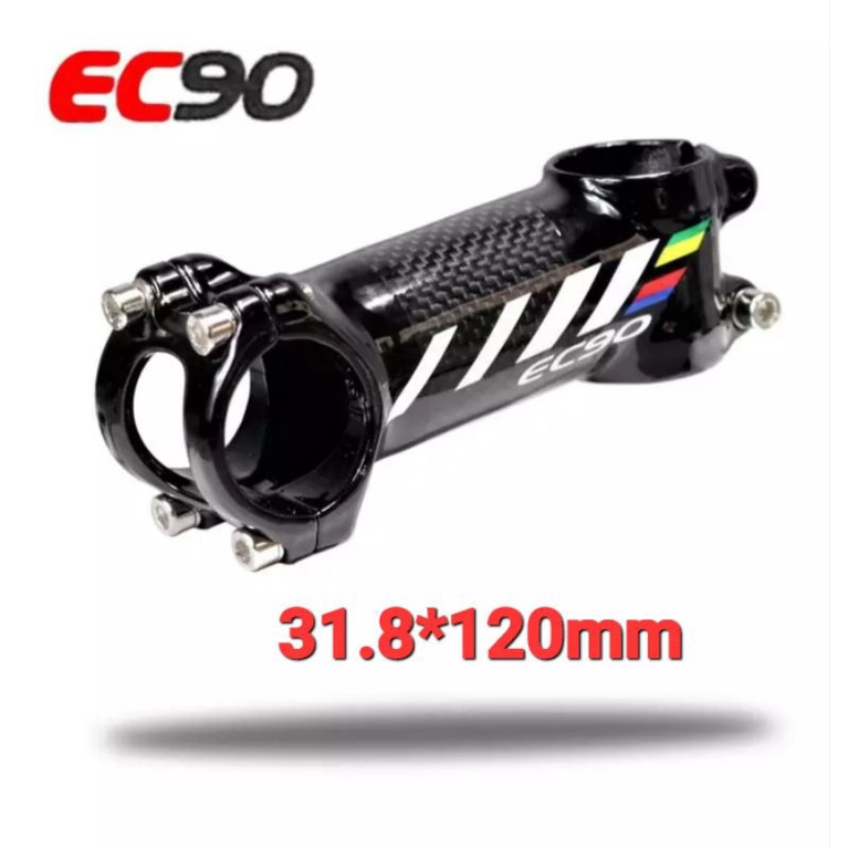 EC90 Stem Sepeda 31.8mm Panjang 120mm Stem Handlebar Sepeda 12 Cm