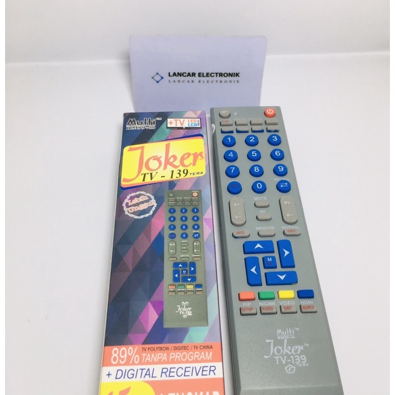 REMOT/REMOTE TV MULTI JOKER  UNIVERSAL TV TABUNG LCD LED RECEIVER PARABOLA