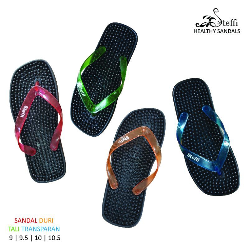 SANDAL DURI | Healthy sandals Rematik Refleksi Sehat Steffi sendal japit selop murah tali transparan