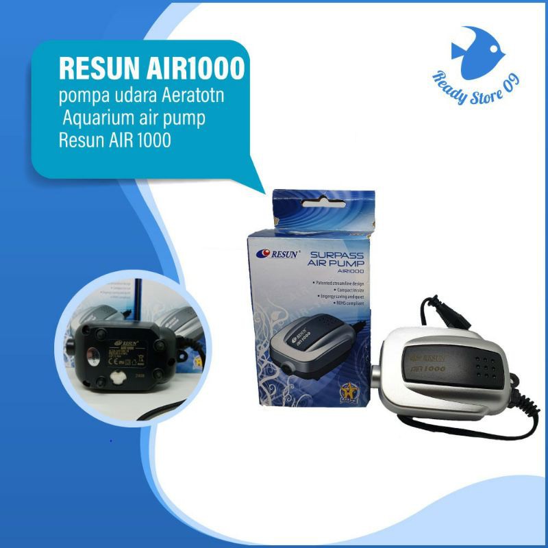 Resun Air1000 pompa udara Aeratotn Aquarium air pump Resun AIR 1000