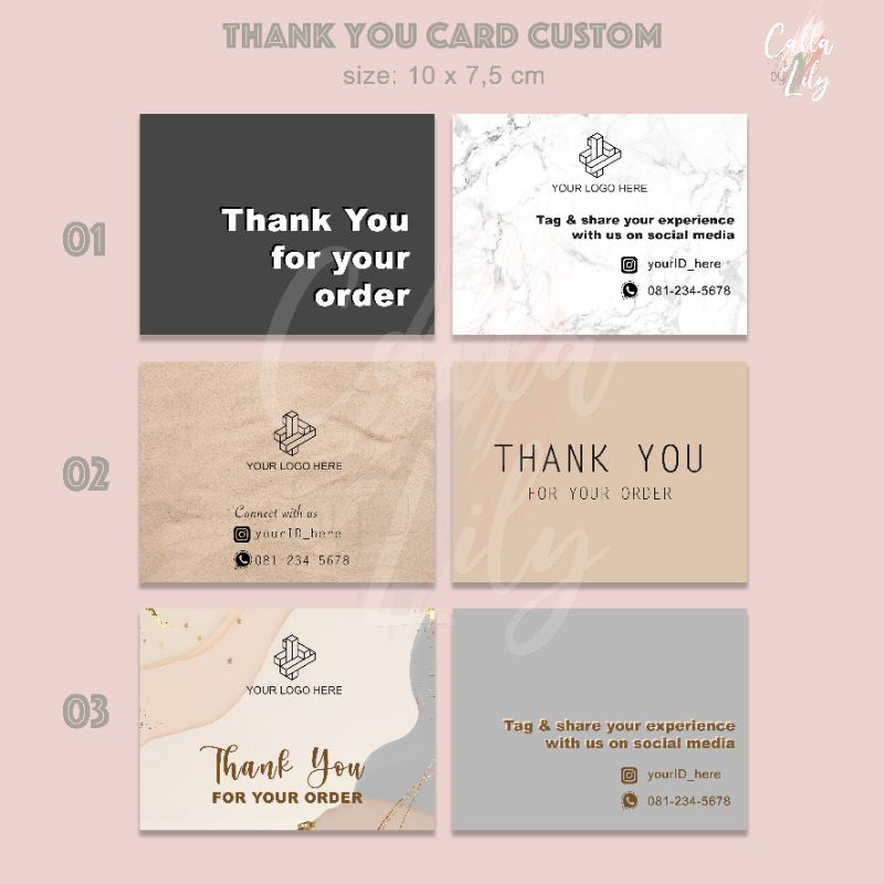 

Thank you Card olshop CUSTOM kartu terima kasih