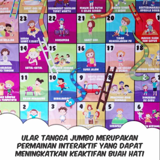 Ular Tangga Edukasi Jumbo 2x2 m