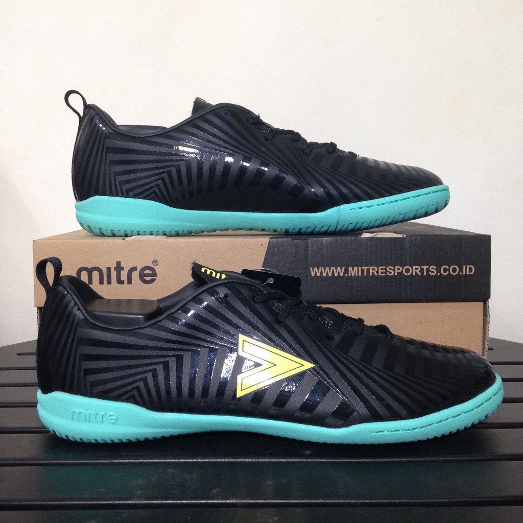 Sepatu Futsal Mitre Optimize IN Black Yellow Lite T01040020 Original BNIB