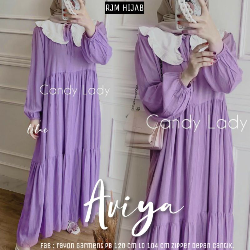 Ariya Gamis Rayon Jumbo Dress Fashion Wanita Murah