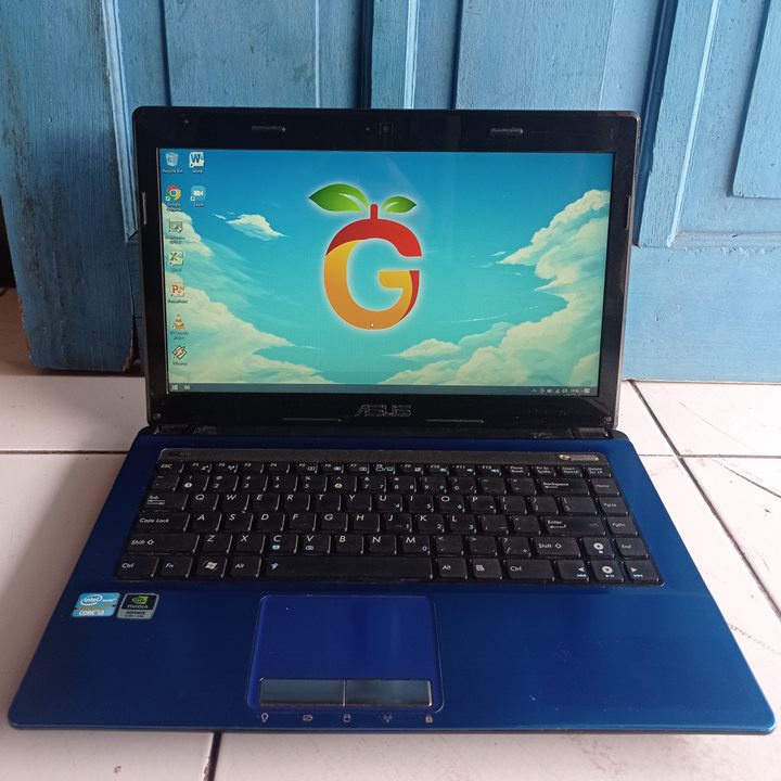 Asus A43S Biru Intel i3 Gen 2 Nvidia GeForce 610M 2GB RAM 8GB SSD