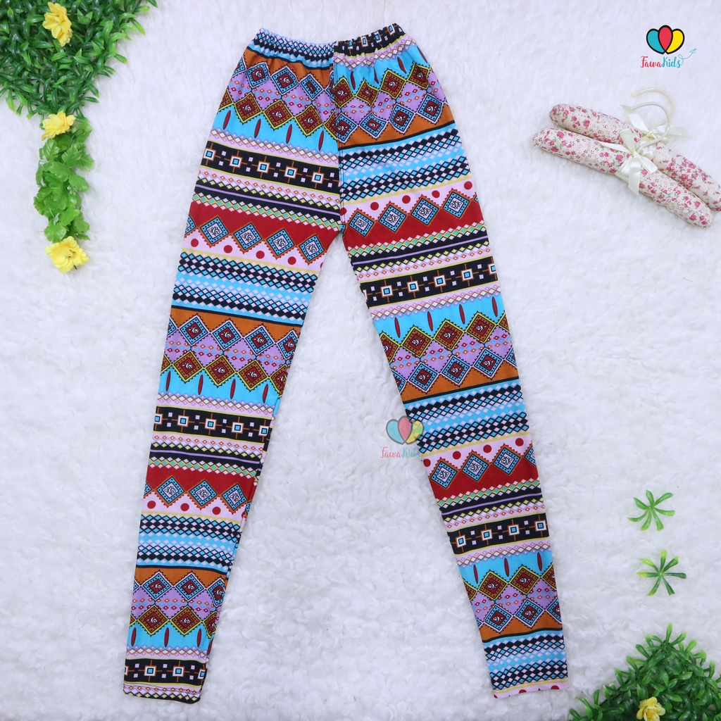 Legging Motif uk Remaja Tanggung fit to M / Celana Ketat Wanita Leging Motif Panjang Perempuan Adem