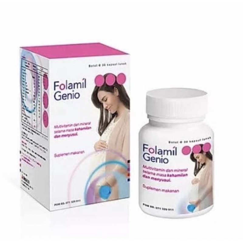 Folamil genio botol isi 30 tablet ( suplemen lengkap ibu hamil )