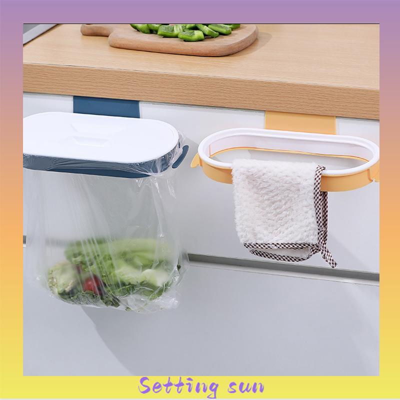 [COD Ready Stock] Tong Sampah Gantungan Dapur Dengan Penutup / Trashbag Holder With Lid / Sampah / Trashbag TN