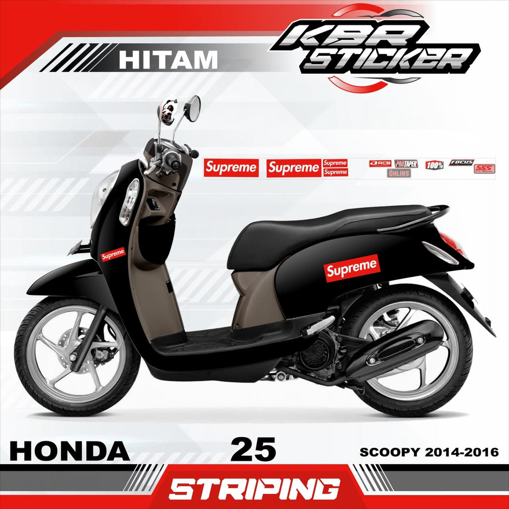 SCOOPY 2014-2016 stiker motor striping SCOOPY 2014-2016 motor honda motor sticker variasi Racing 25