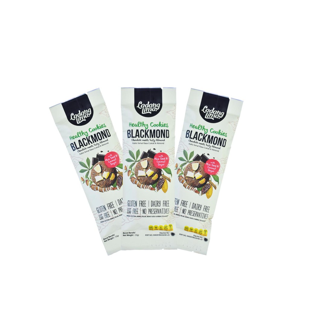 Ladang Lima Gluten Free Blackmond Cookies 198 Gr ( 6 Sachet @33 Gr )