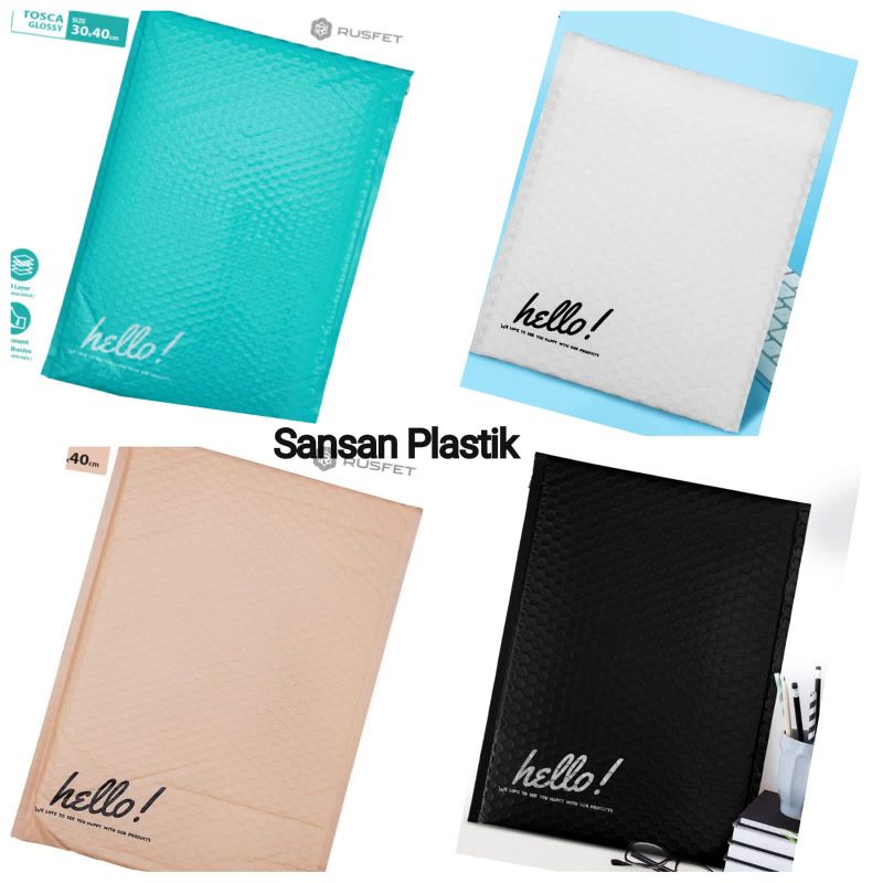 

Amplop bubble mailer white / Amplop buble mailer hello series white