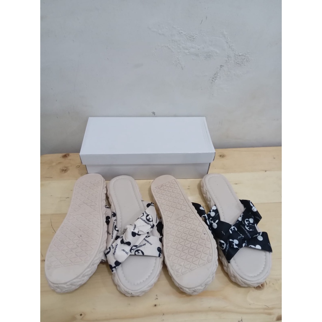 Sandal Tali  Wanita 022210 Sendal Tali M Rattan Kepang Import