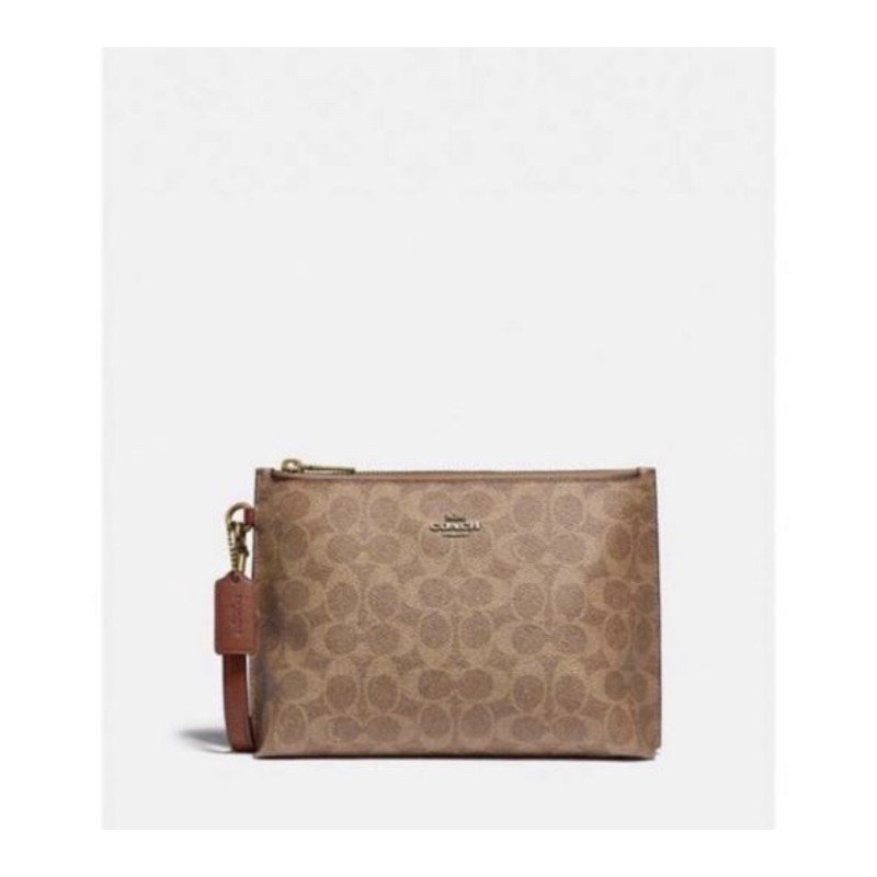 CLUTCH WOMAN BAG BROWN SIGNATURE