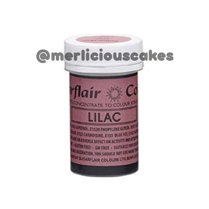 

Lilac Sugarflair Paste Concentrate Coloring Colouring Pewarna