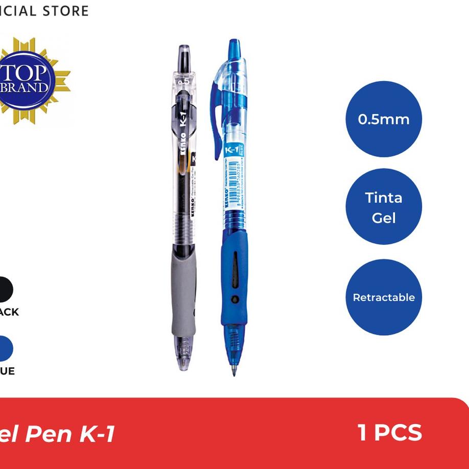

Kekinian - Kenko Gel Pen K-1 Retractable 1 Lusin ,,