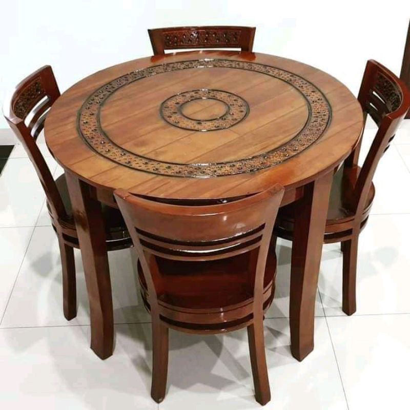 meja makan minimalis bulat